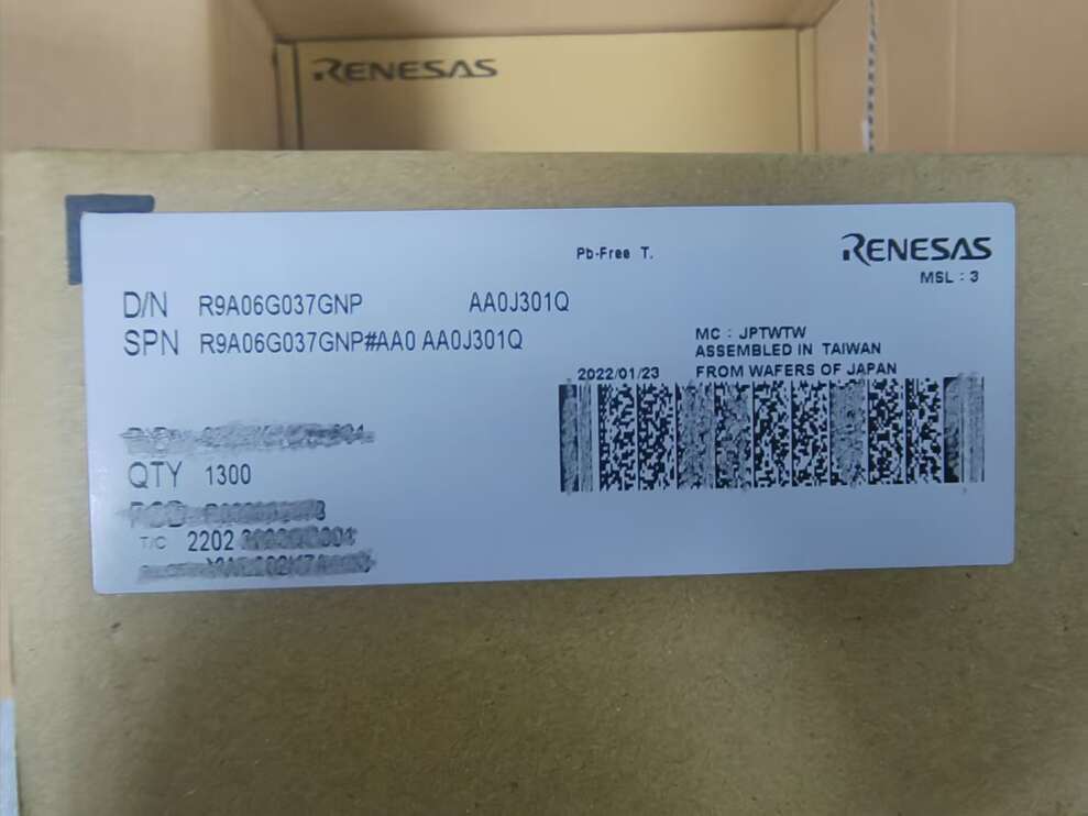 Renesas R9A06G037GNP#AA0 Narrowband Power Line Communication (PLC) Chip | Industrial-Grade PLC Modem LSI | Direct Factory Shipment from Terminal Warehouse Inventory