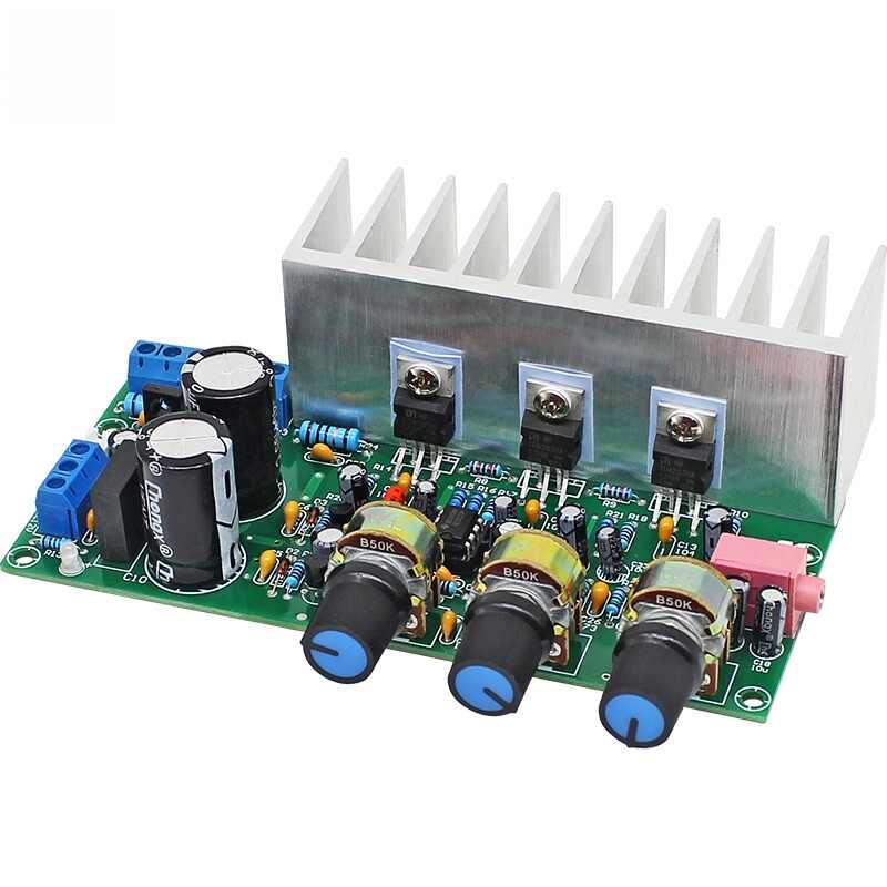 TDA2050+TDA2030 50W+30W×2 2.1 Amp - Bass/Treble Control & <0.05% THD: Hi-Fi Amplifier for Home & DIY Audio